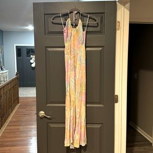 Billabong XS Maxi Halter style Pastel Dress